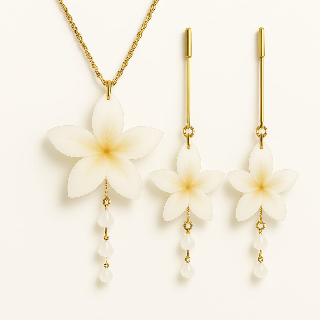 Conjunto Colgante y Pendientes Jazmín