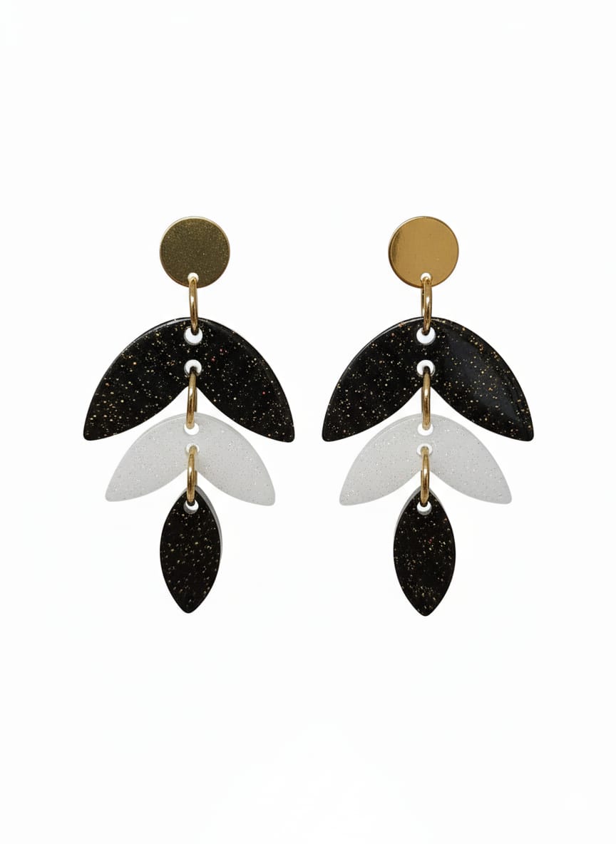 Pendientes de la Colección Blanco y Negro De Julieth