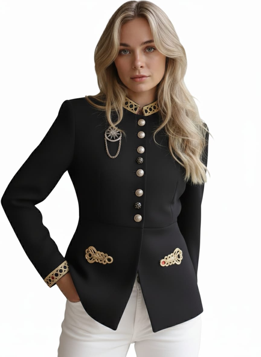 Chaqueta Negra Aura Glam de Julieth