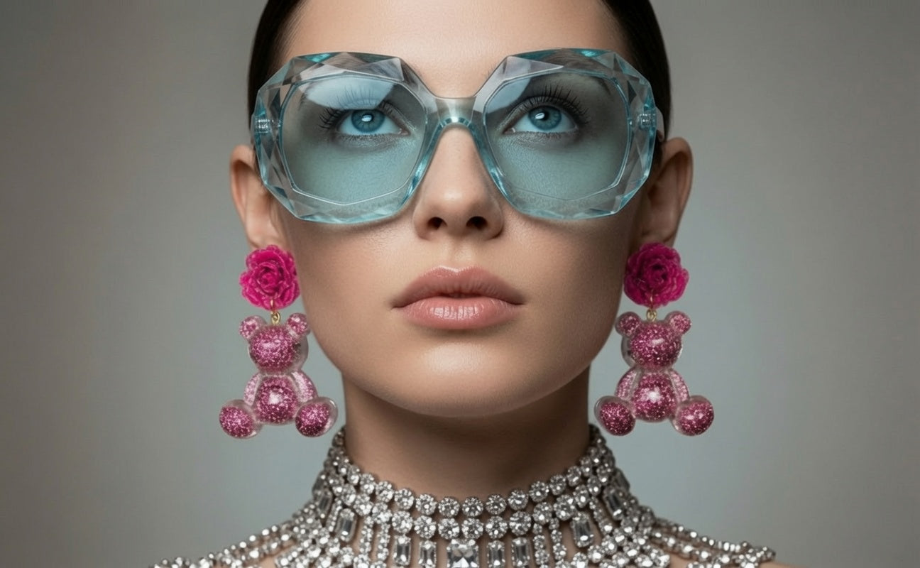 Pendiente Fucsia Maximalista