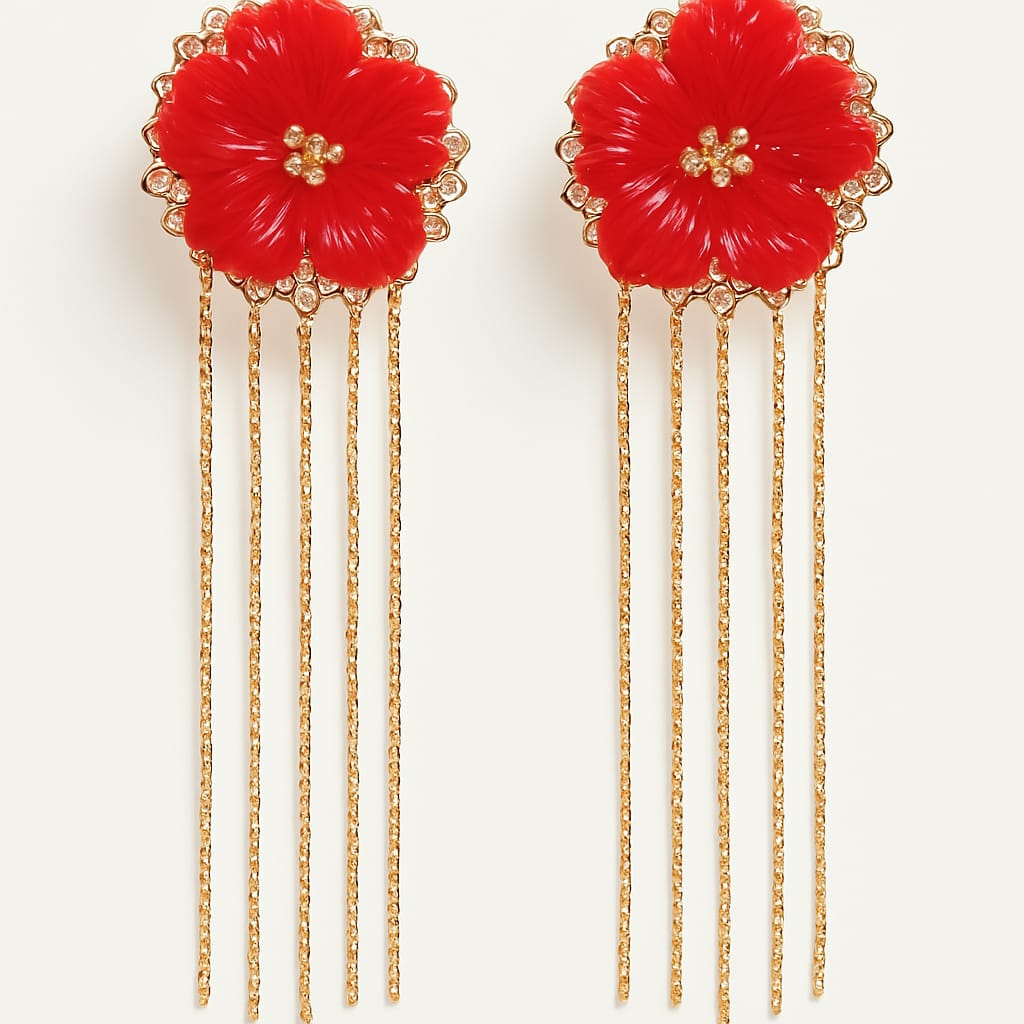 Pendientes Flor Dorada