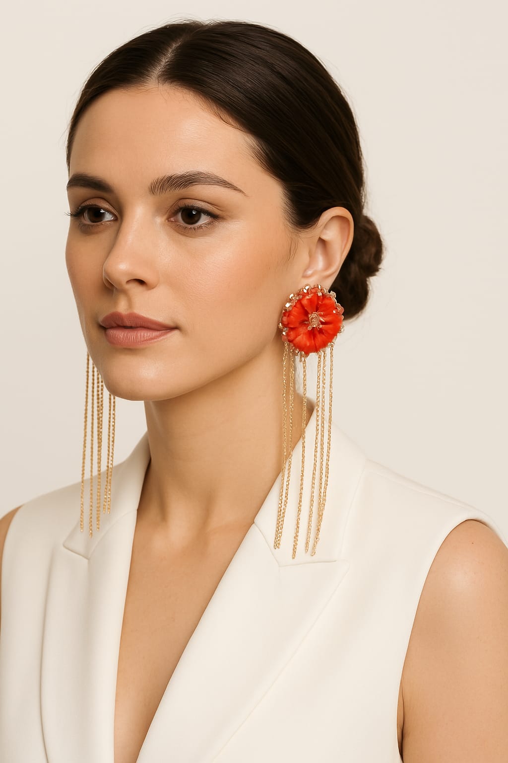 Pendientes Flor Dorada