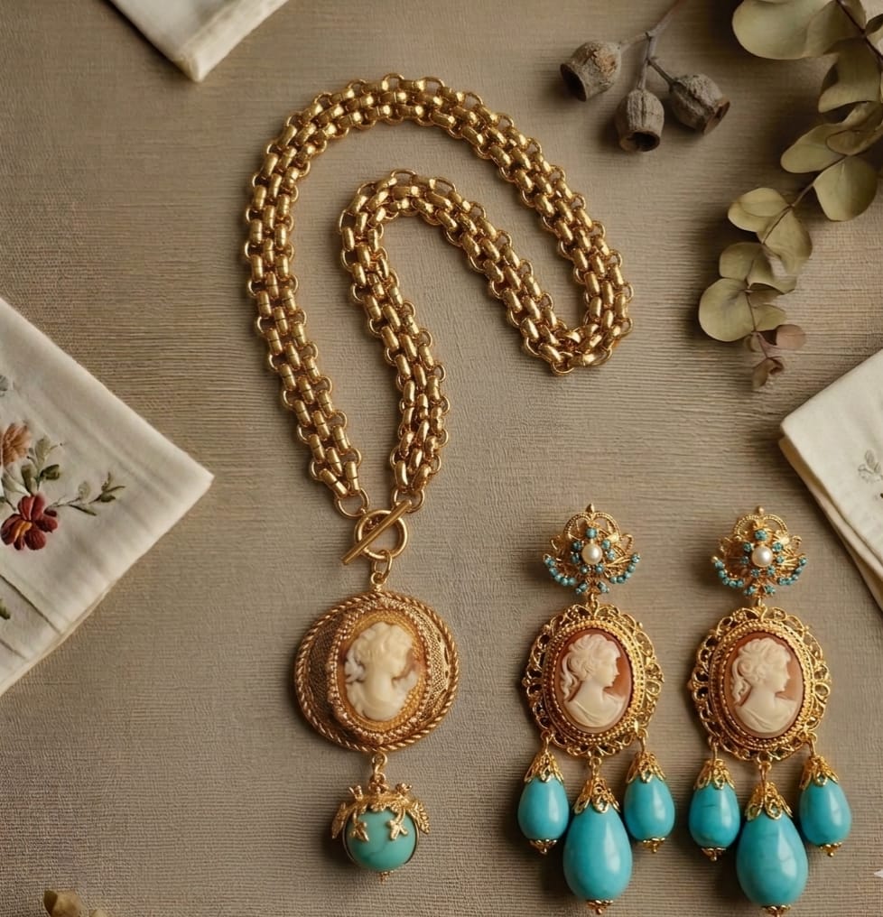 Conjunto Camafeo Turquesa