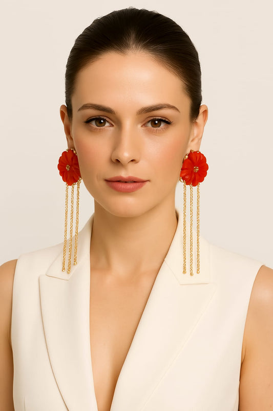 Pendientes Flor  Dorada