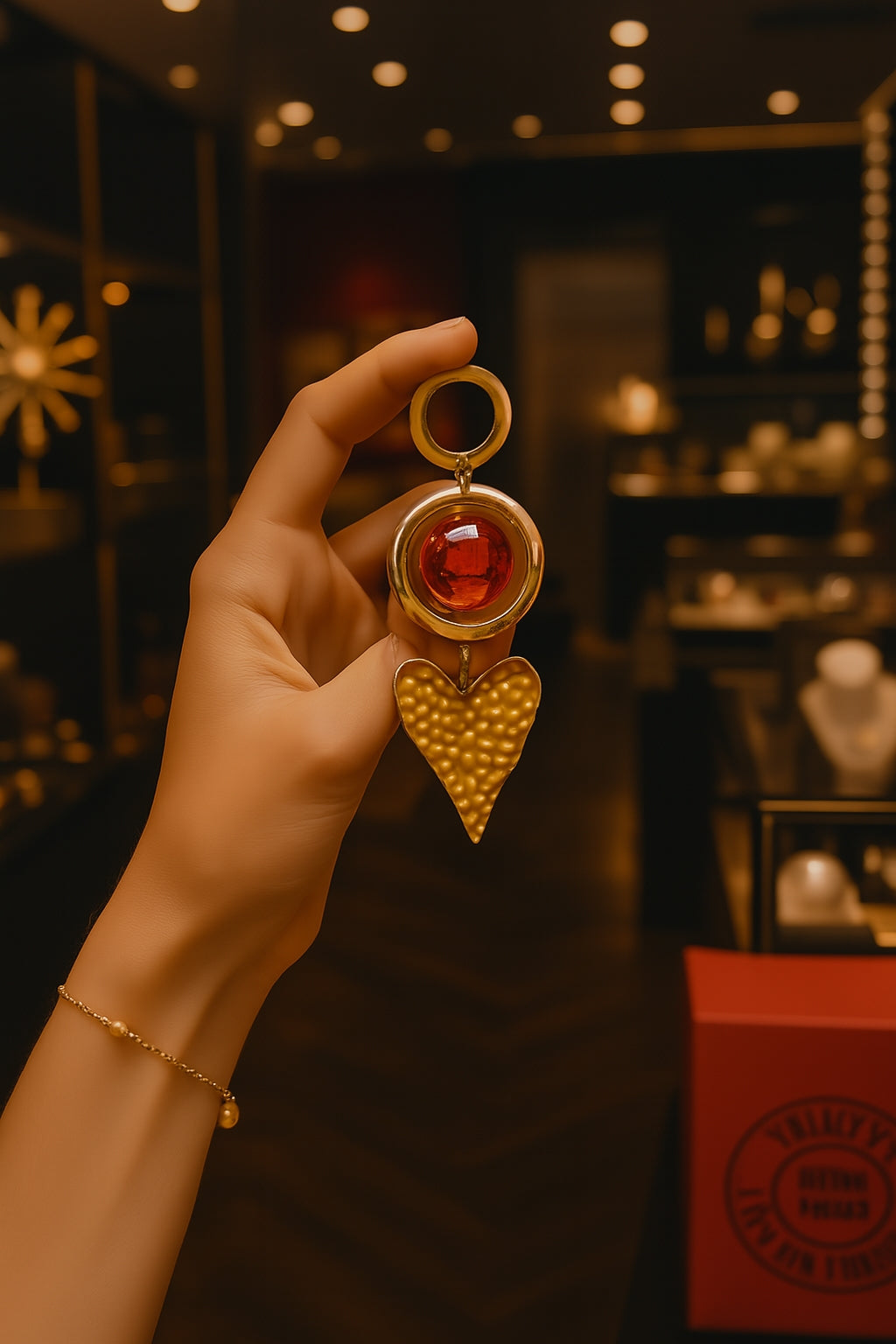 Pendientes Corazón de Fuego Colección Afrodita de Julieth.