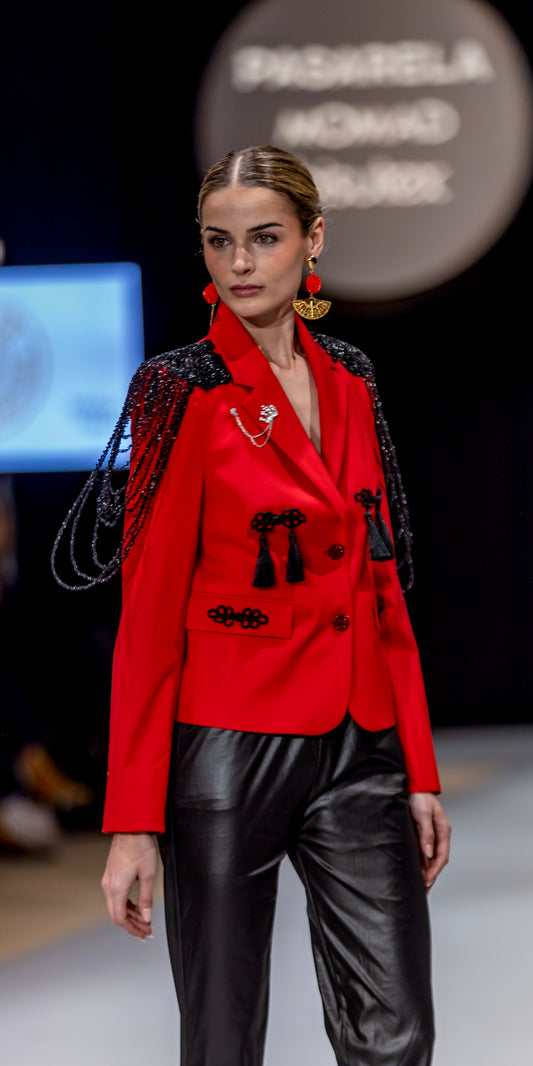 Chaqueta Roja Aura Glam