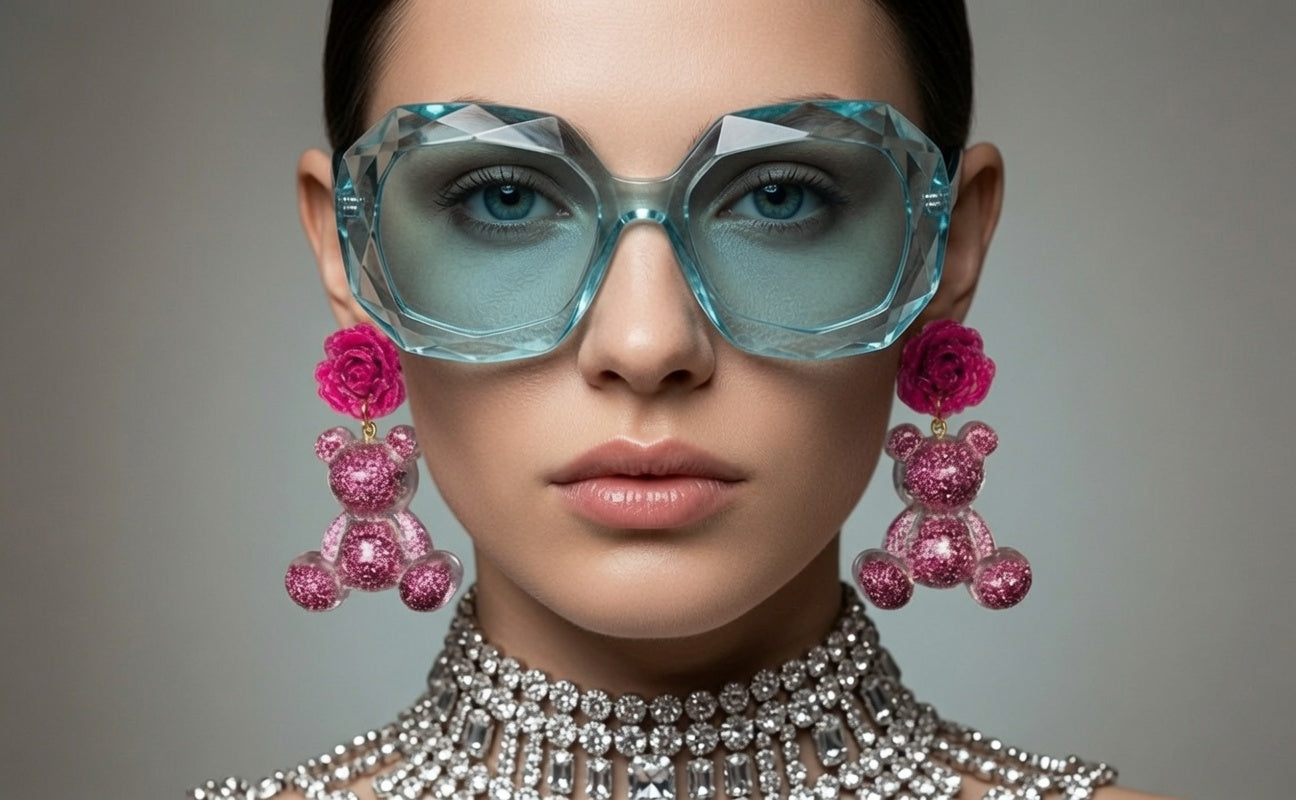 Pendiente Fucsia Maximalista