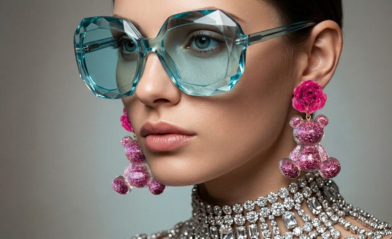 Pendiente Fucsia Maximalista