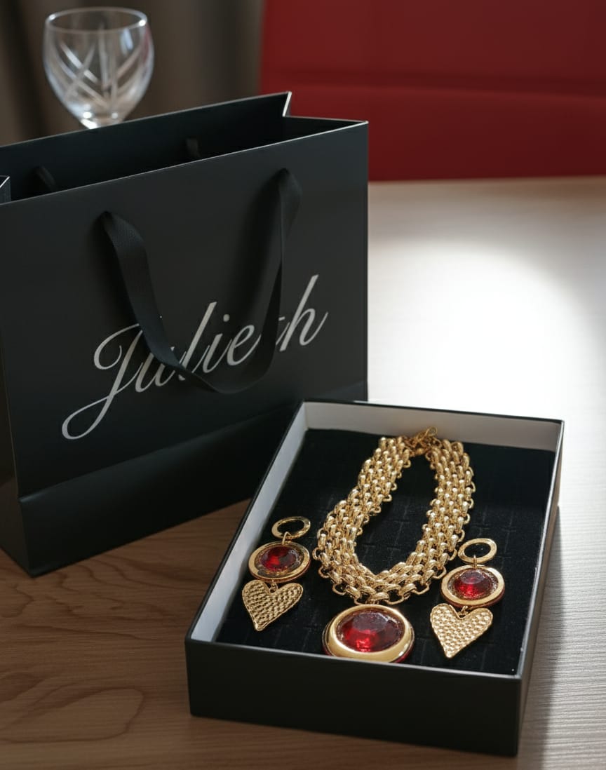 Traje Negro de la Colección Afrodita de Julieth más Joyería Sol de Egipto