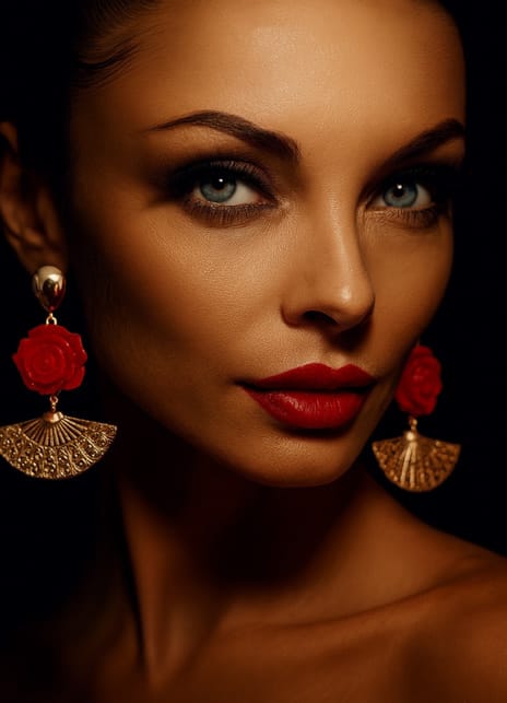 Pendientes Pasion Rojo