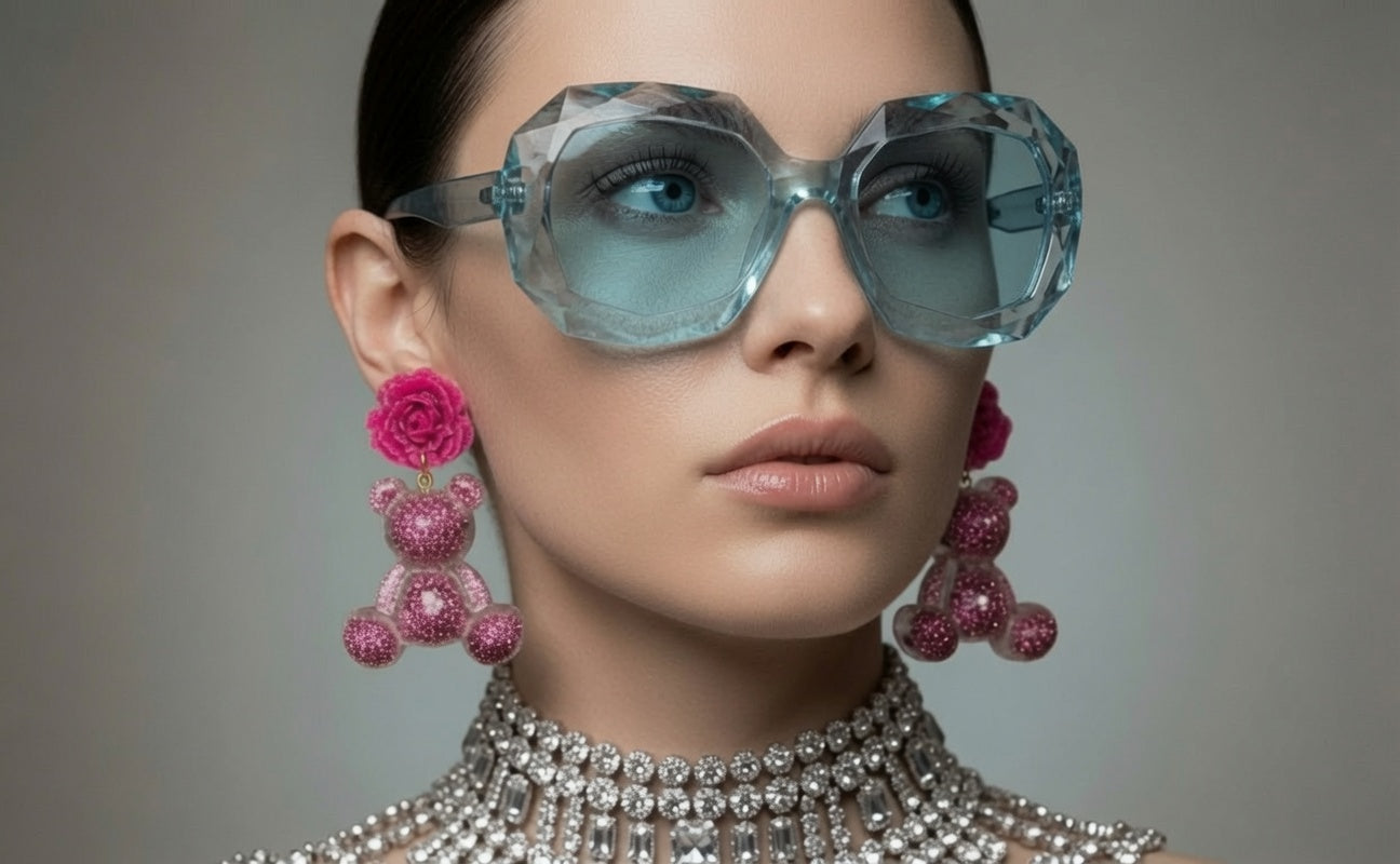 Pendiente Fucsia Maximalista