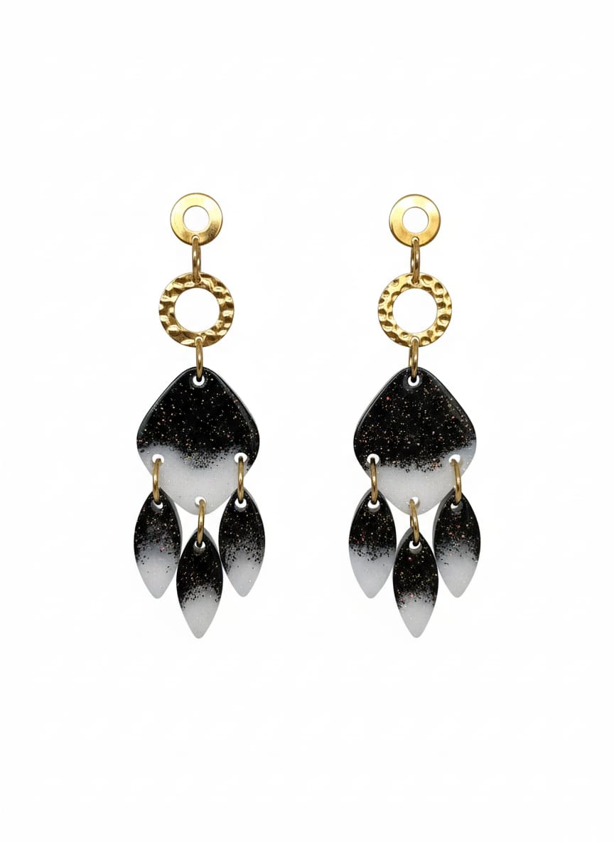 Pendientes de la Colección Blanco y Negro De Julieth