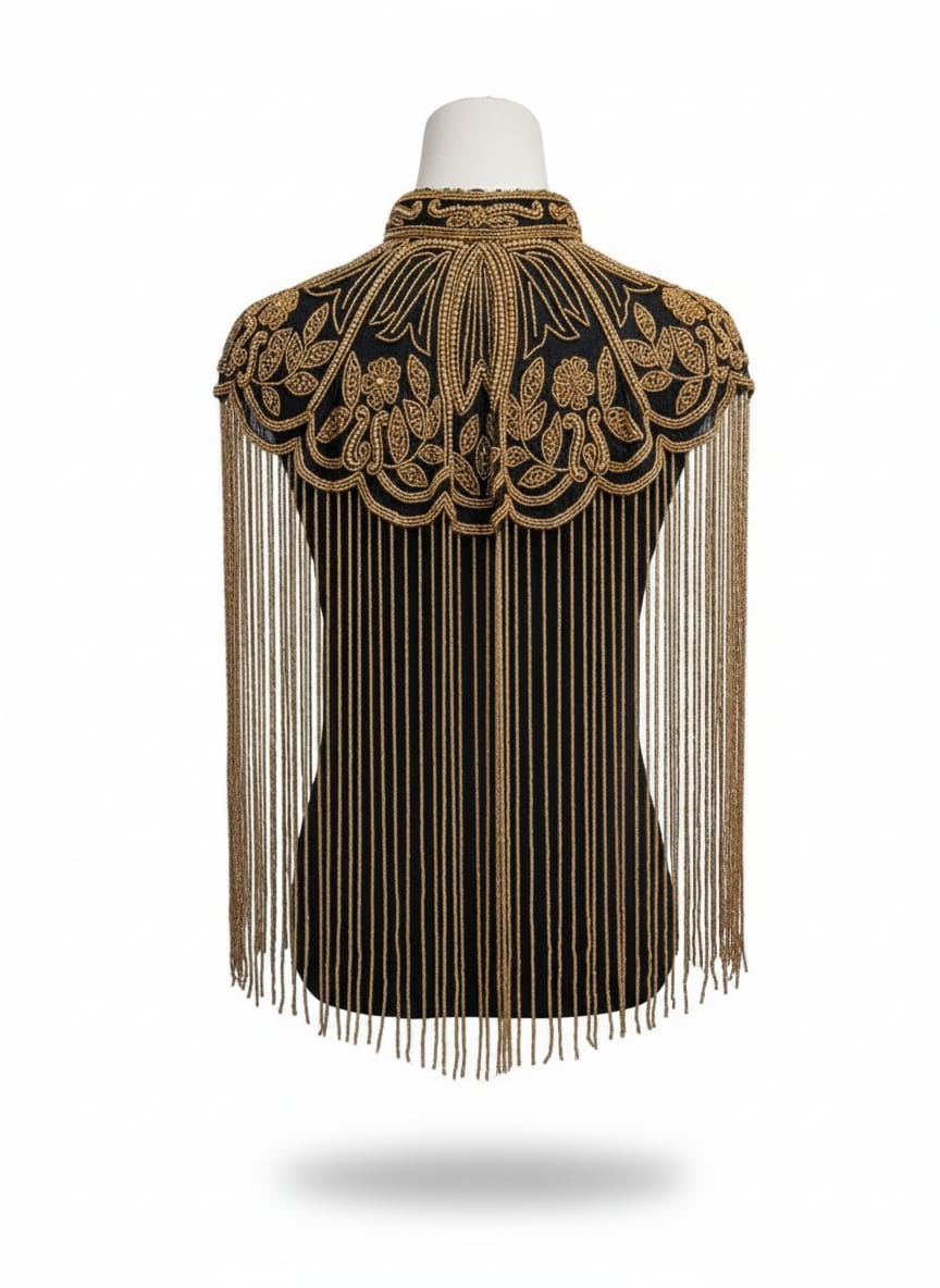 Capa Dorada con Pedrería