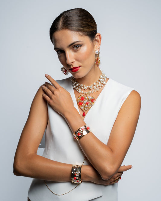 Conjunto Chaleco Blanco con Pantalon Blanco + Joyería Julieth