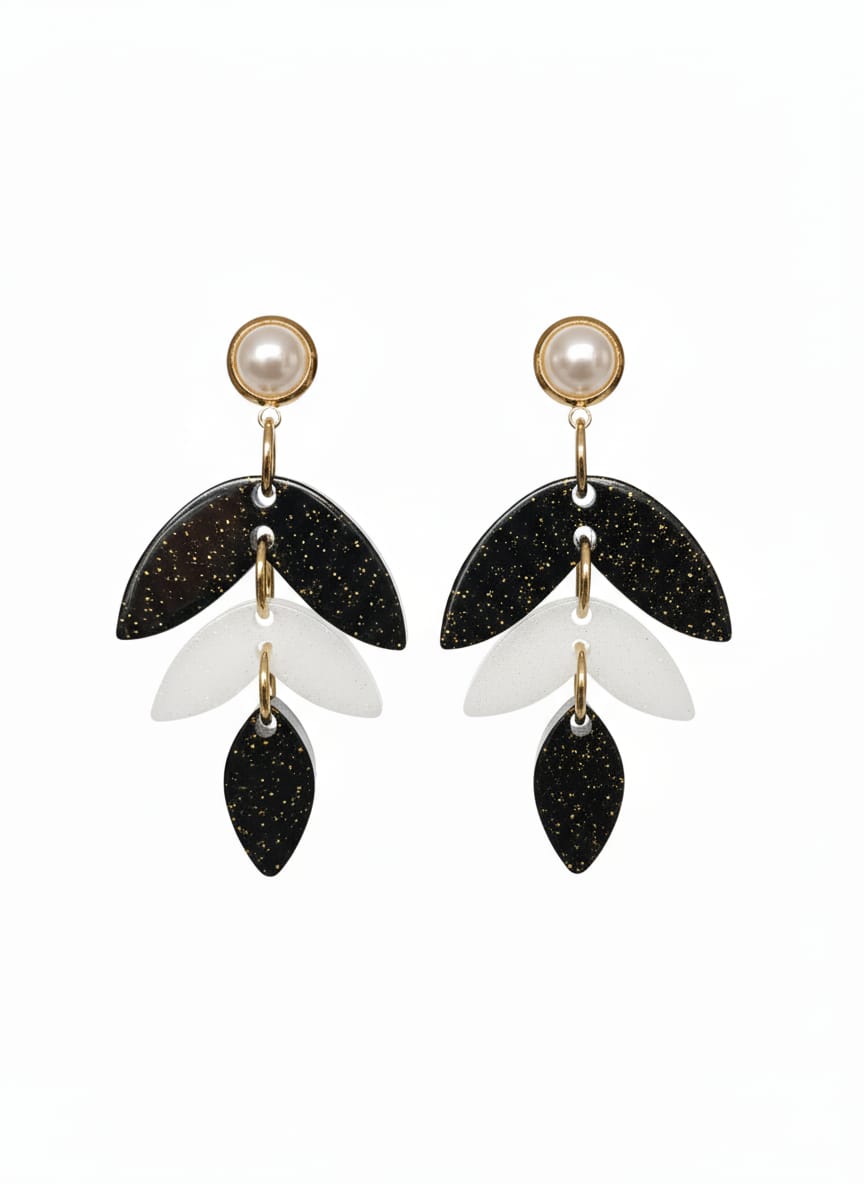 Pendientes de la Colección Blanco y Negro De Julieth