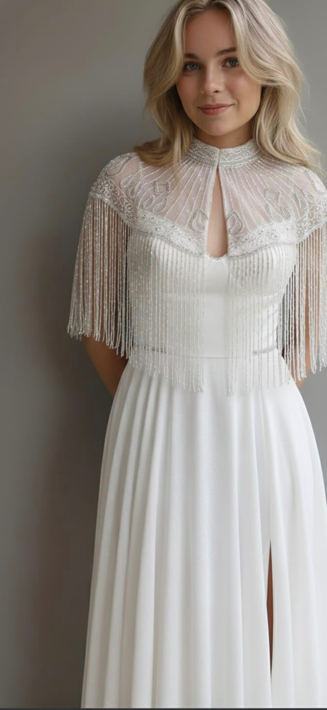 Capa Blanca con Pedrería