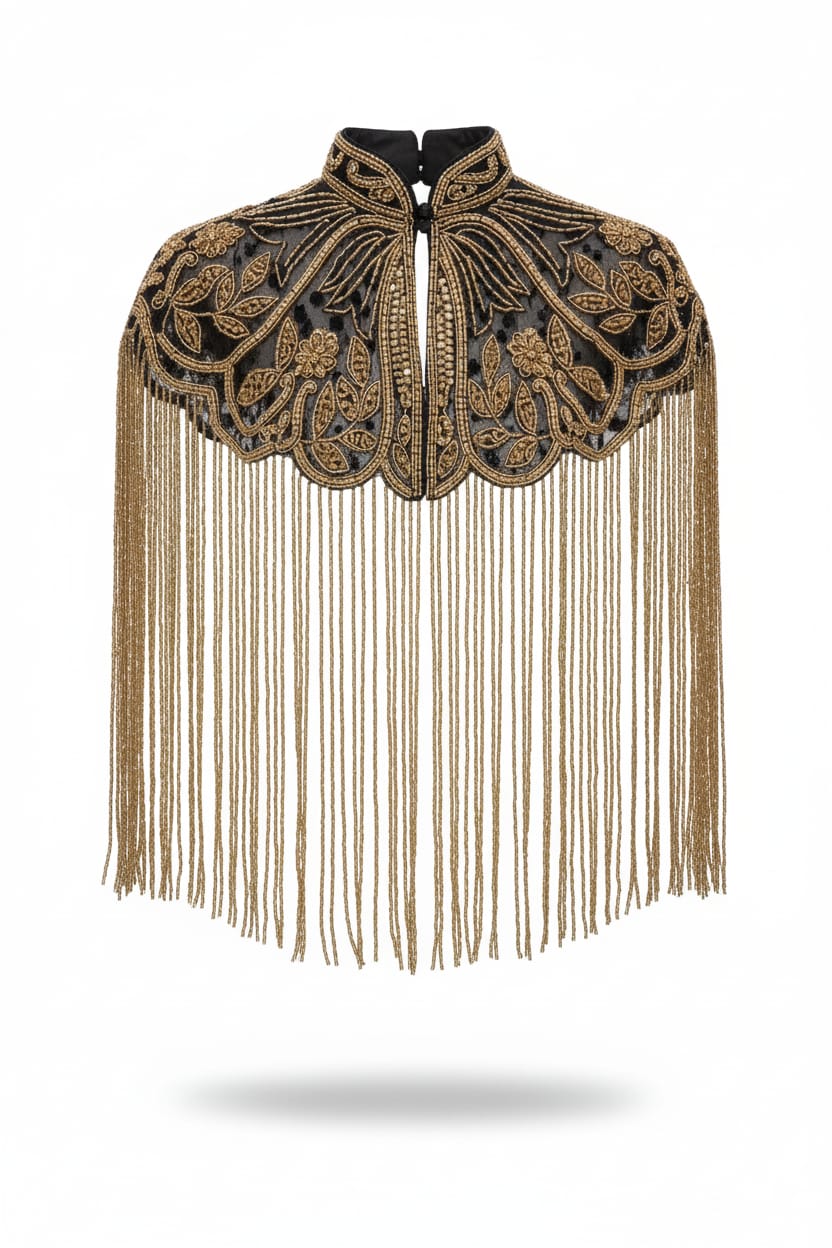 Capa Dorada con Pedrería