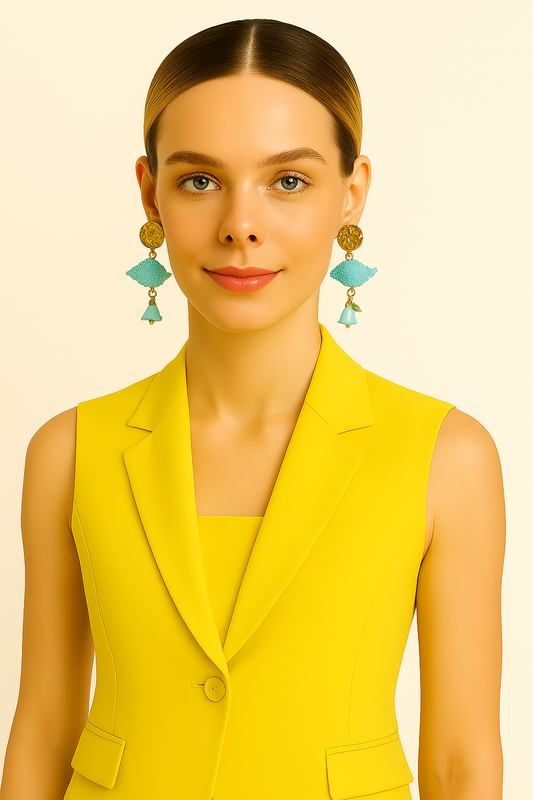 Pendientes Agua Marina