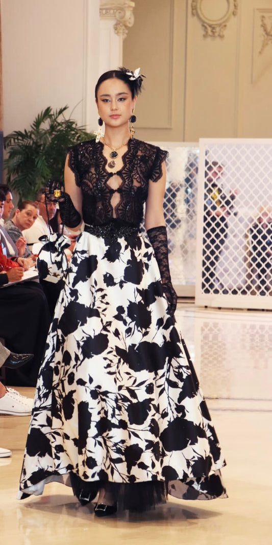 Blusa Brocada Sin Mangas – Alta Costura · Colección Majestad