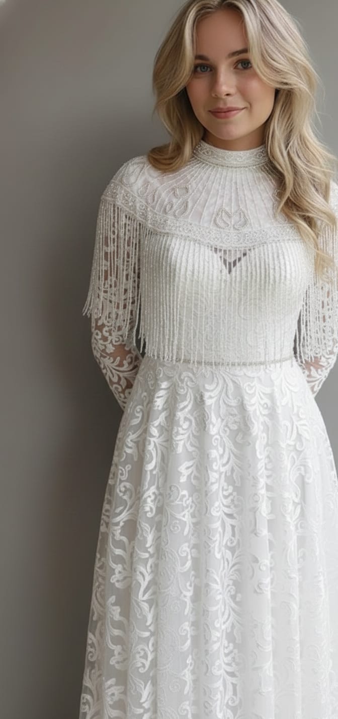 Capa Blanca con Pedrería