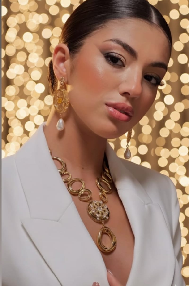 Collar y Pendientes Sol de Egipto