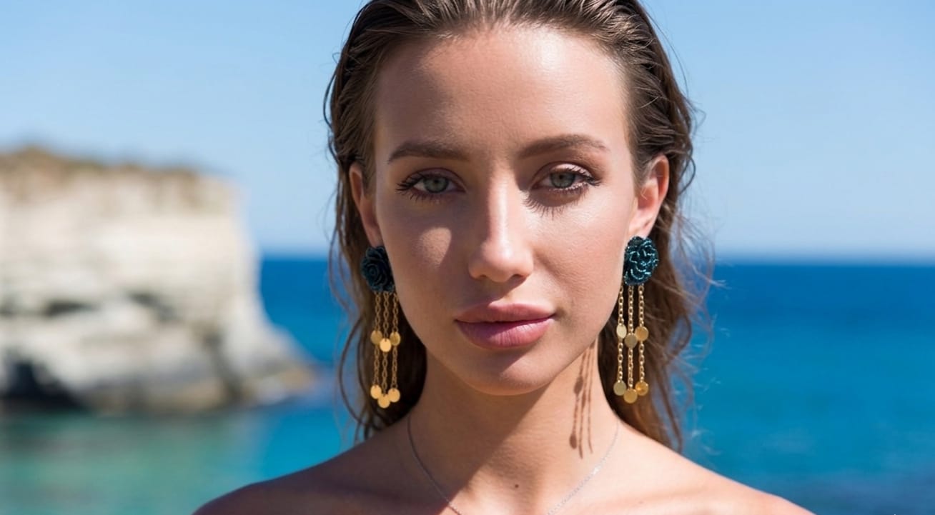 Pendientes de la Colección Mediterráneo Clavelito - Julieth  