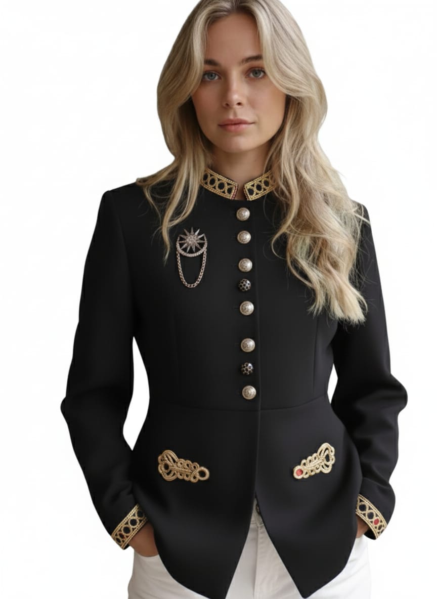 Chaqueta Negra Aura Glam de Julieth