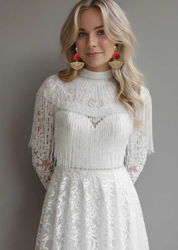 Capa Blanca con Pedrería